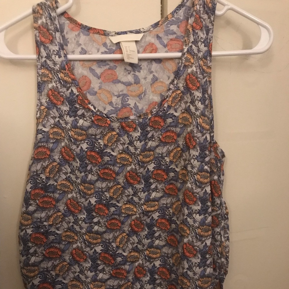 H and M floral tank